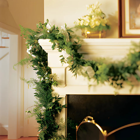 Ruscus, Plumosa, and Sprengeri Greens Garland