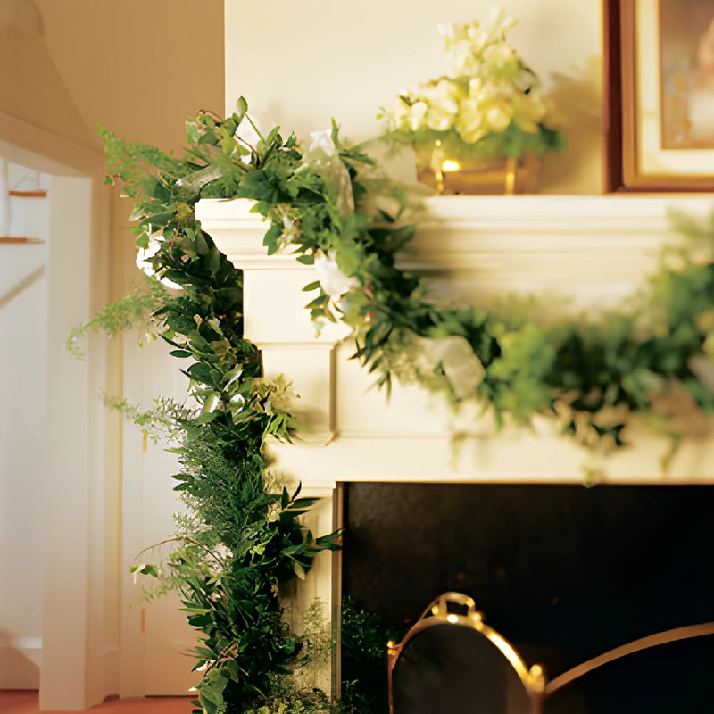 Ruscus, Plumosa, and Sprengeri Greens Garland