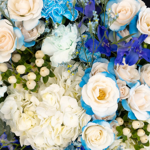Aqua Blue Diy Flower Kit Close Up - Image