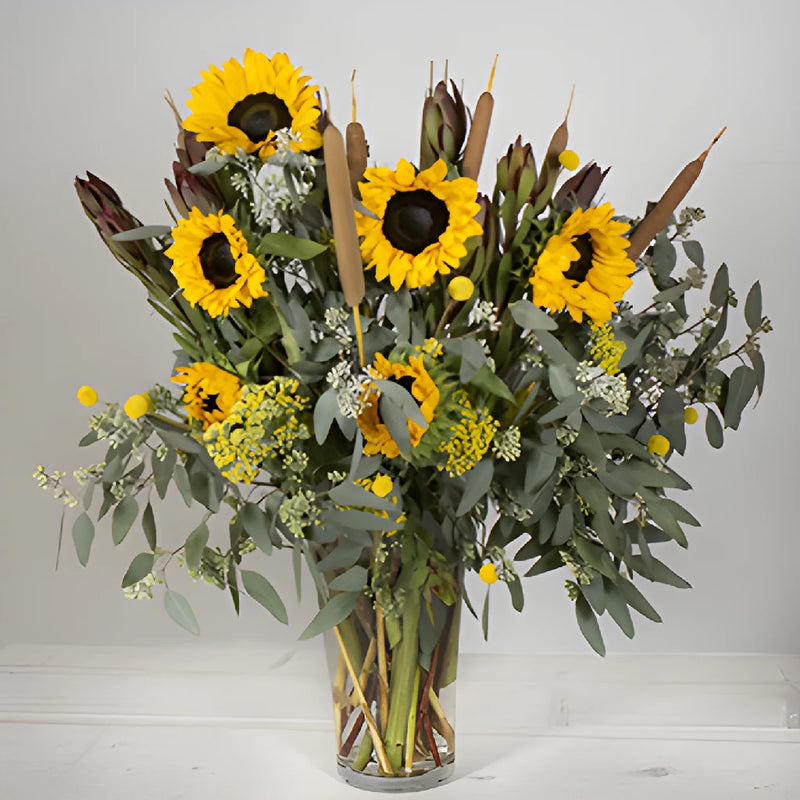 Autumn Sunset Fall DIY Flower Kit In a Vase