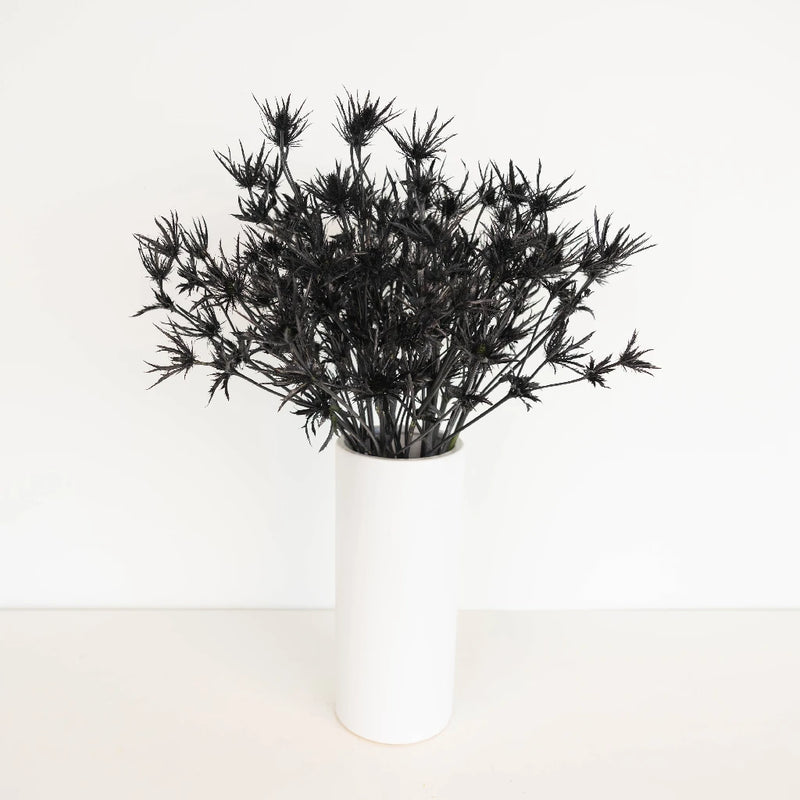 Black Thistle Flowers Vase - Image