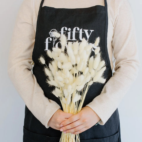 Bleached Dried Bunny Tails Apron - Image