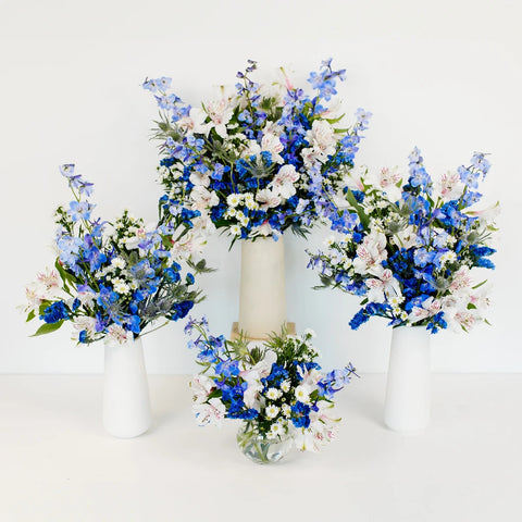 Blue Magic Flower Centerpiece Close Up - Image