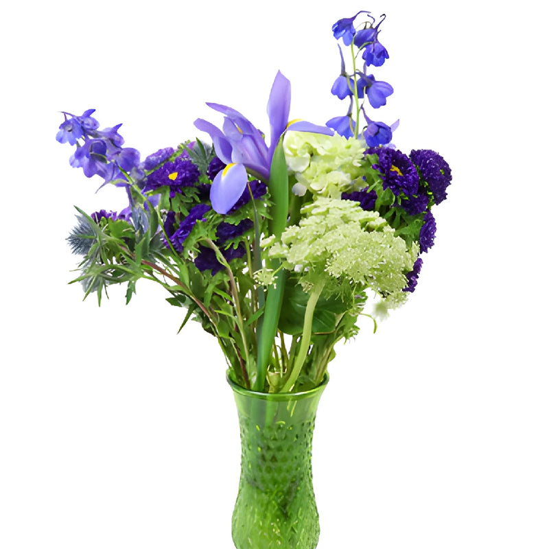 Blue Farm to Table Flower Centerpieces