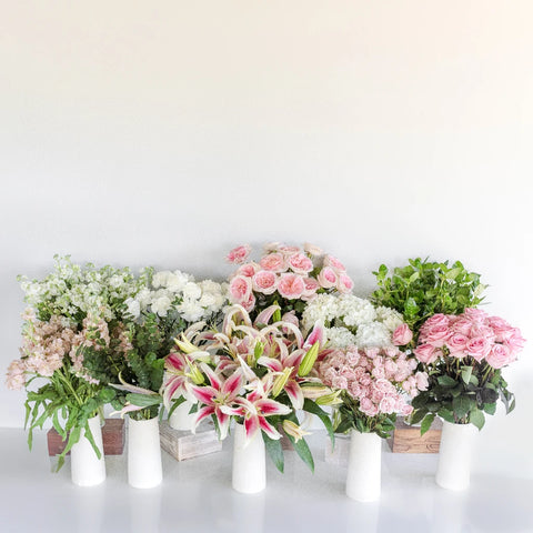 Blush Bulk Bouquet Bar Flower Kit Recipe - Image