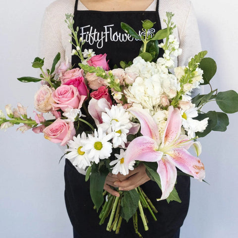 Blush Bulk Diy Flower Combo Apron - Image