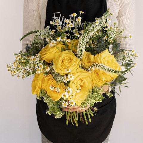 Boho Chic Flower Centerpiece Apron - Image
