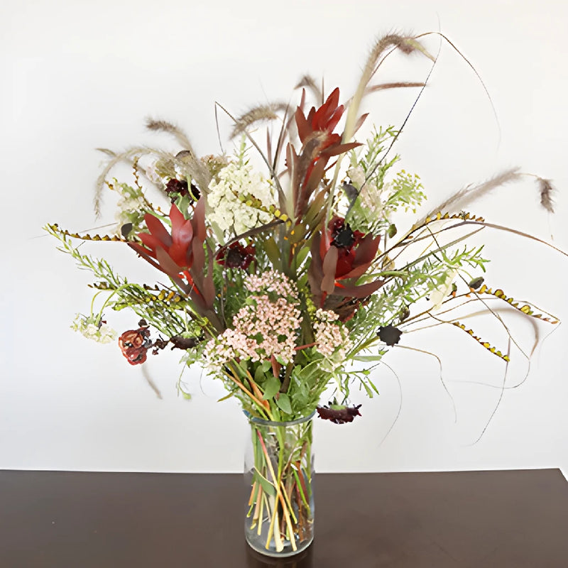 Burgundy Fall DIY Flower Kit In a Vase