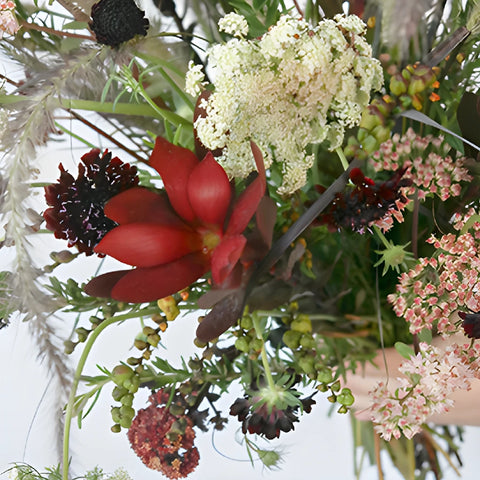 Burgundy Fall DIY Flower Kit Up Close