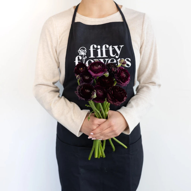 Burgundy Wine Ranunculus Apron - Image