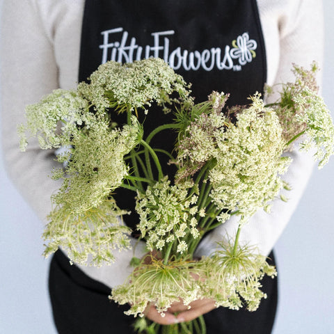 Chocolate Lace Flower Apron - Image