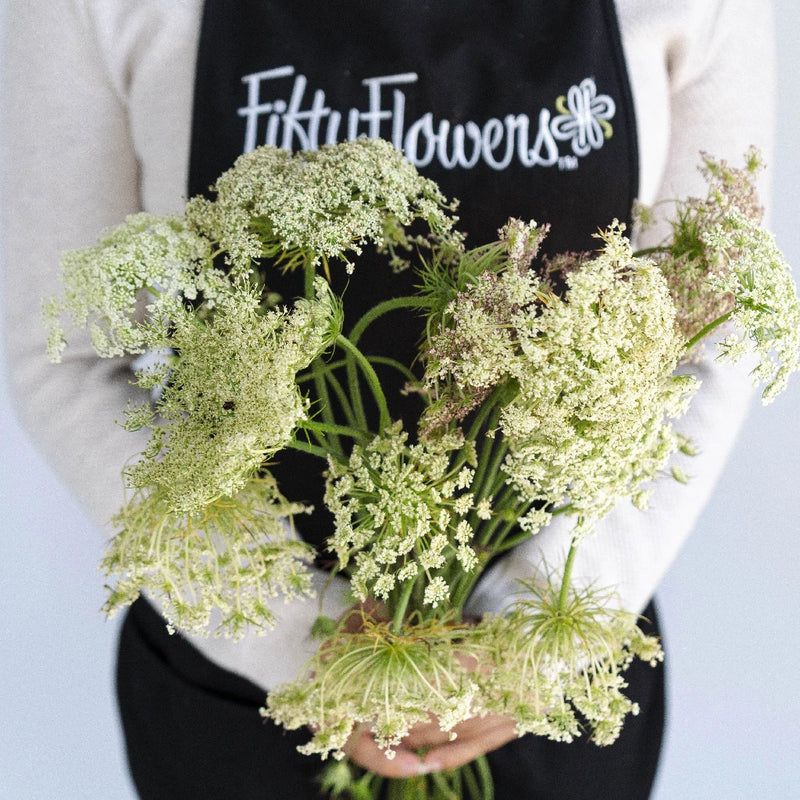 Chocolate Lace Flower Apron - Image