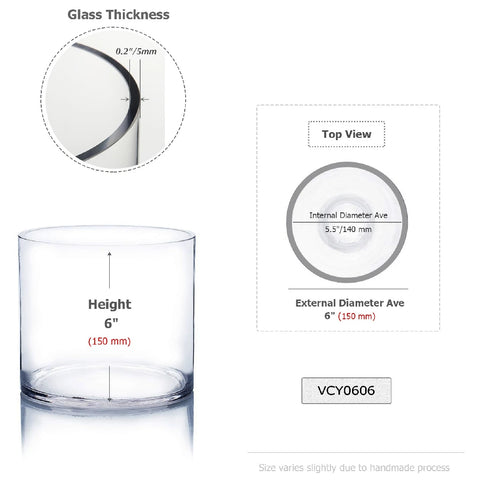 Clear Cylinder Vase - Image