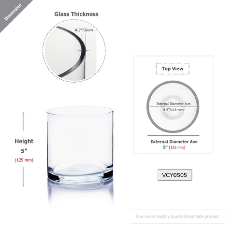 Clear Cylinder Vase - Image