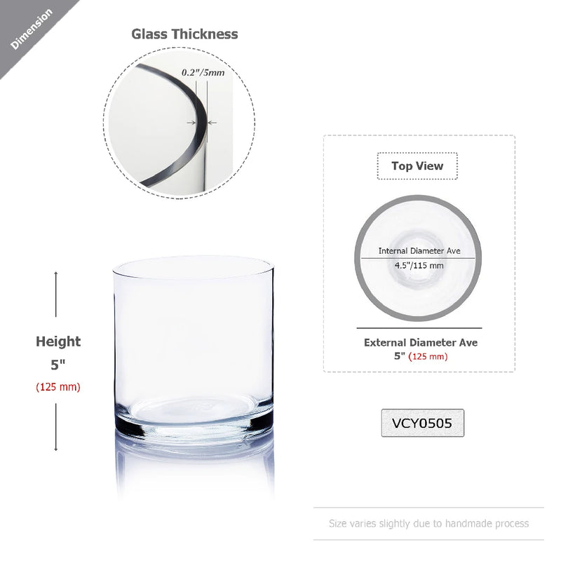 Clear Cylinder Vase - Image