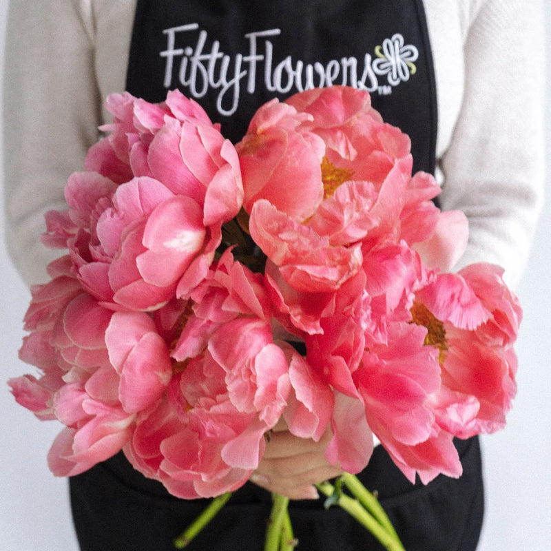 Coral Peony Apron - Image