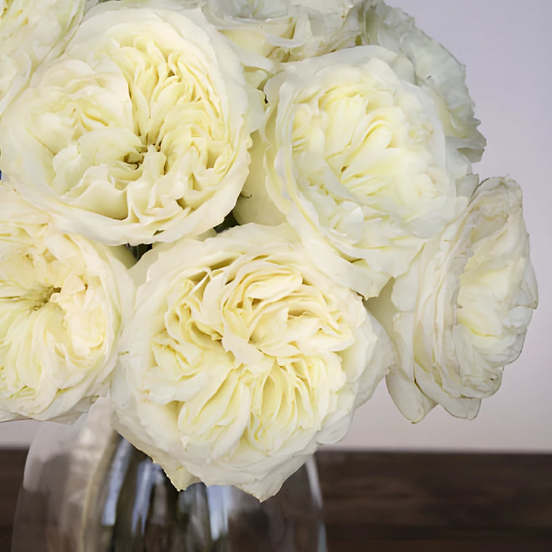 Creamy Ivory Peony Rose Bunch