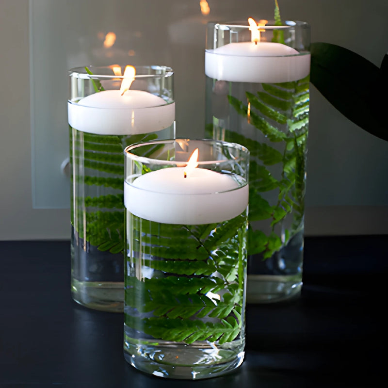 Table Centerpieces 36 Glass Cylinder Vases with Candle