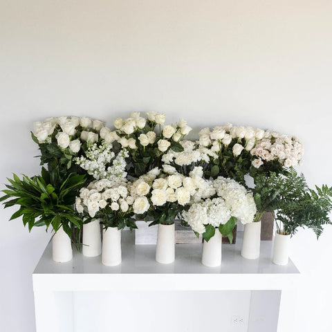 Farm To Table White Diy Flower Combo Apron - Image