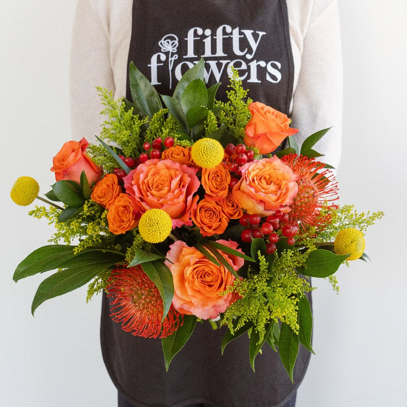 Festive Citrus Flower Centerpiece Apron - Image