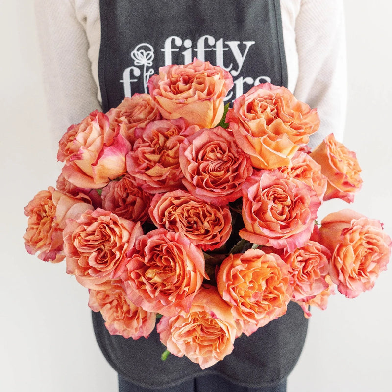 Garden Rose Apricot Blend Apron - Image