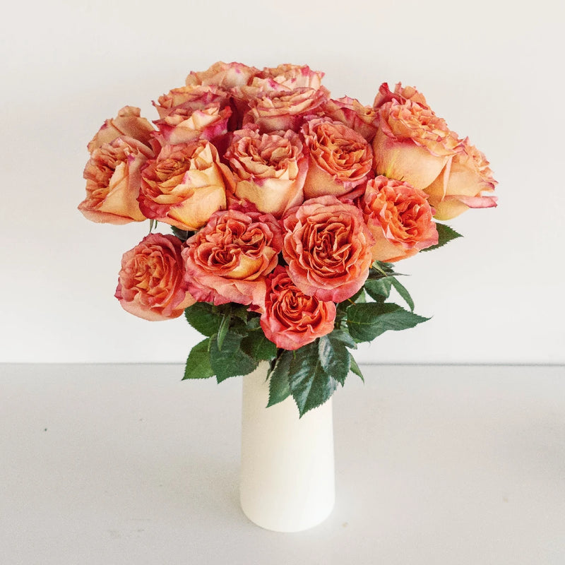Garden Rose Apricot Blend Vase - Image