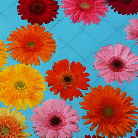 Gerbera Daisy Light Pink Standard Blooms Wholesale Flower Side Stem