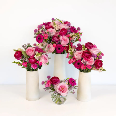 Gummy Pink Flower Centerpiece Close Up - Image