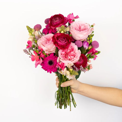 Gummy Pink Flower Centerpiece Vase - Image