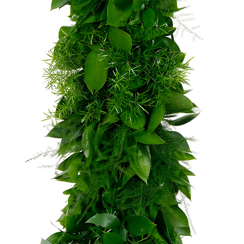 Ruscus, Plumosa, and Sprengeri Greens Garland