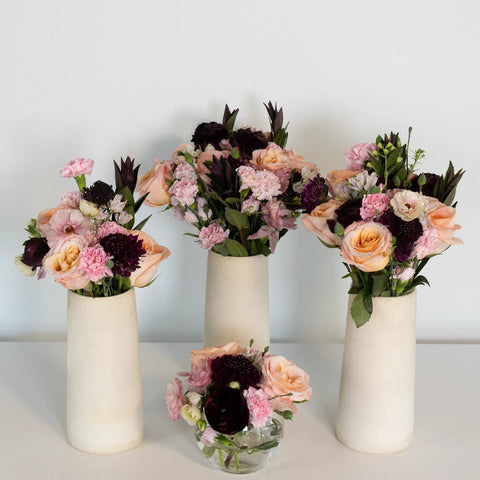 Just Peachy Flower Centerpiece Close Up - Image