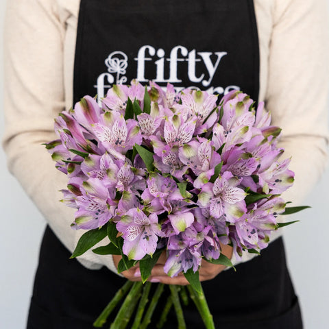 Lavender Peruvian Lilies Apron - Image