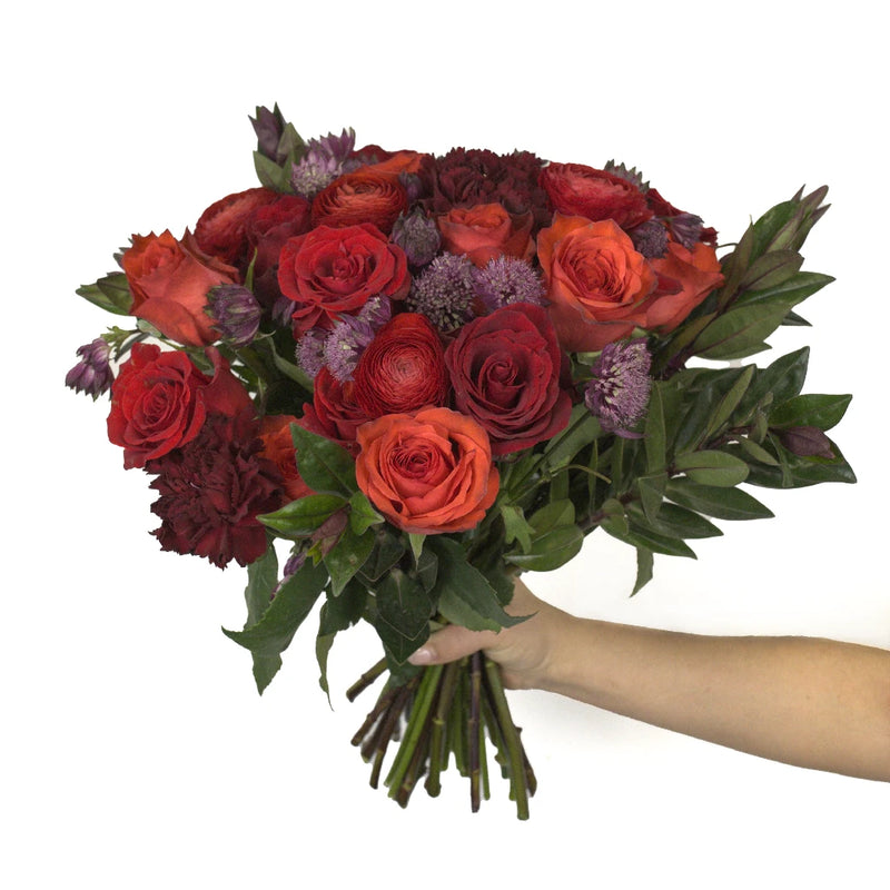 Love Letters In Red Flower Centerpiece Vase - Image