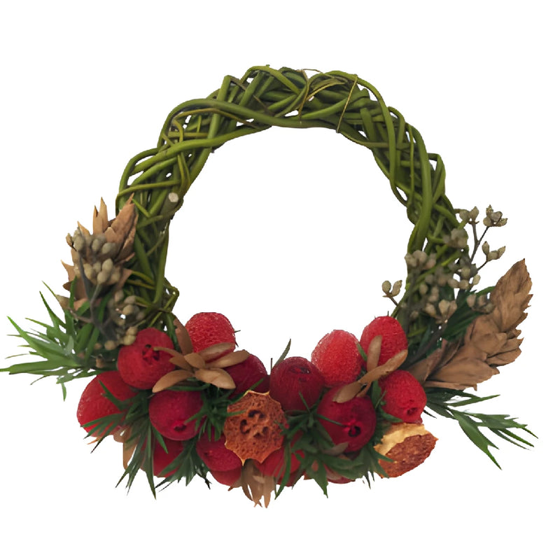 Cottage Red Indoor Dried Wreath