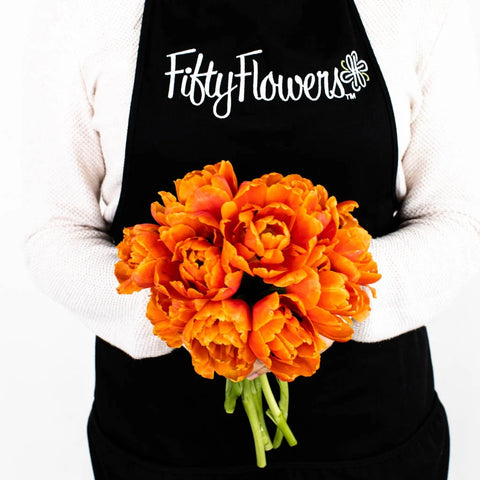 Mandarin Bliss Double Tulip Apron - Image
