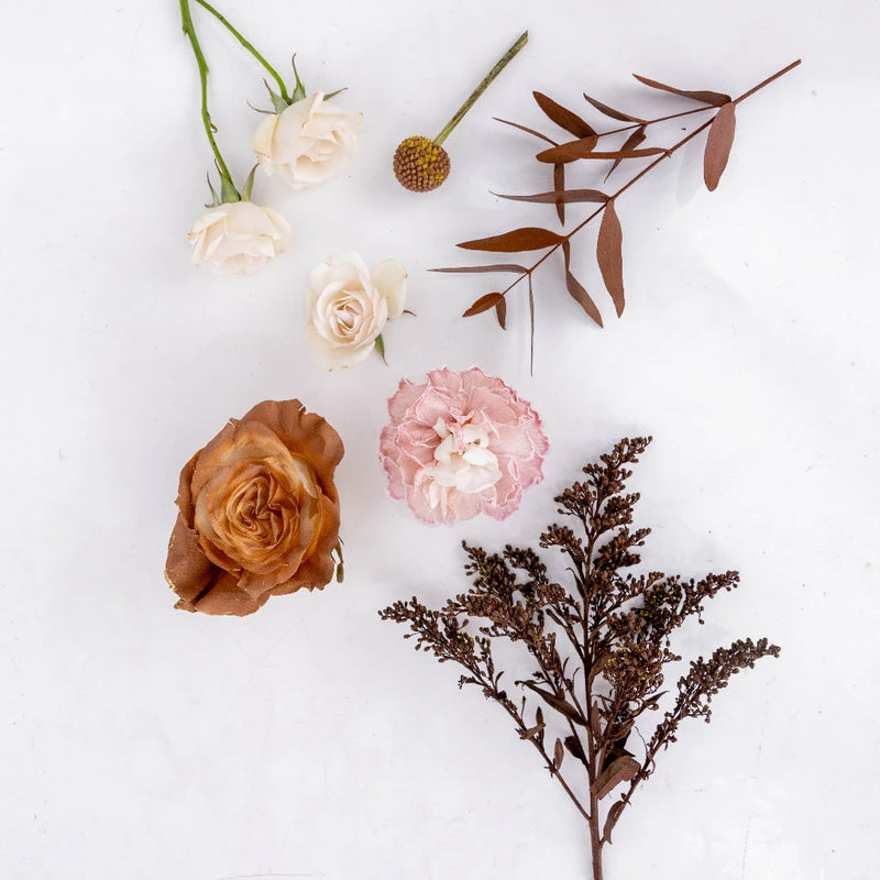 Mocha Brown Bouquet Bar Flower Kit Recipe - Image