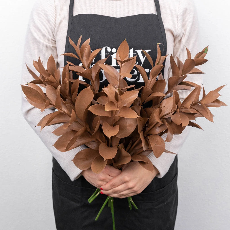 Mocha Mousse Ruscus Greenery Apron - Image