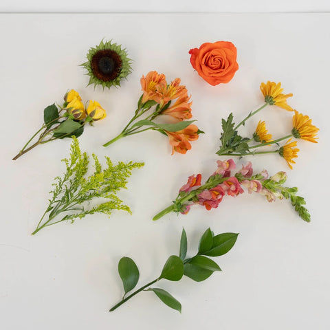 Modern Sunflower Flower Bouquet Bar Kit Recipe - Image