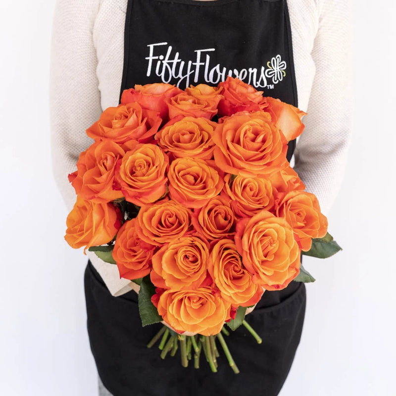 Orange Crush Rose Apron - Image