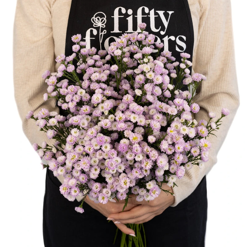 Petite Pink Aster Flower Apron - Image