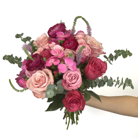 Pink Lovebirds Diy Flower Kit Hand - Image
