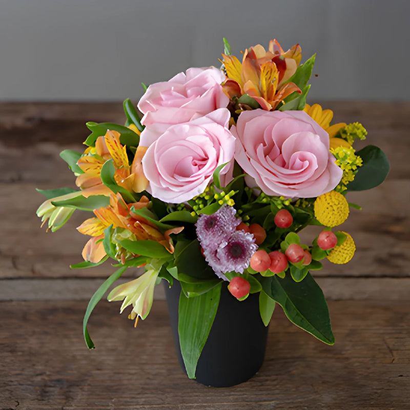 Pink Valentines Day Flower Centerpieces