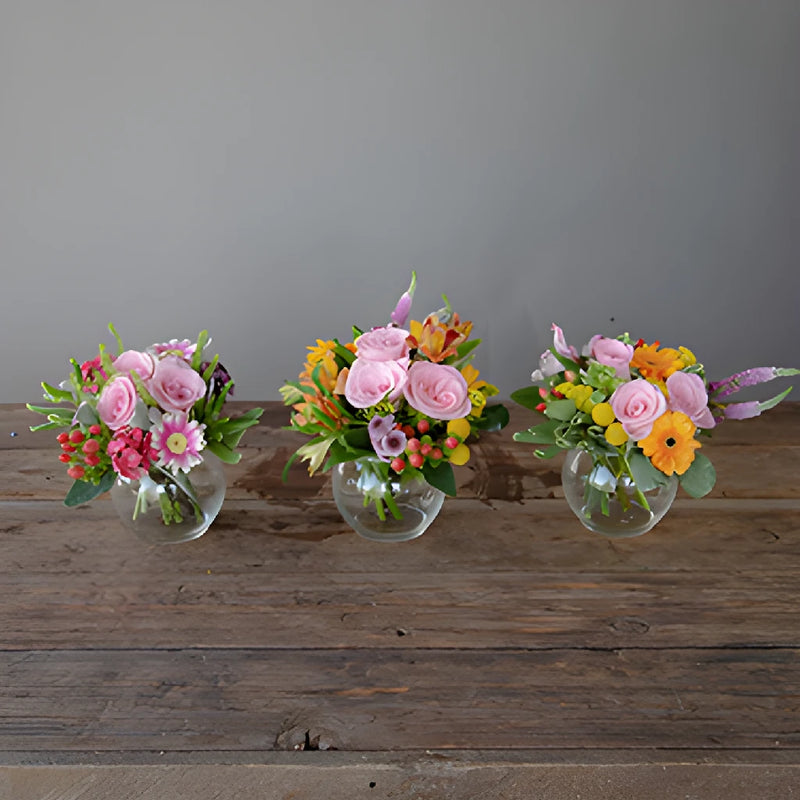 Pink Harvest Flower Centerpieces