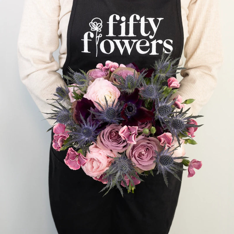 Pleasant Purple Diy Flower Kit Apron - Image