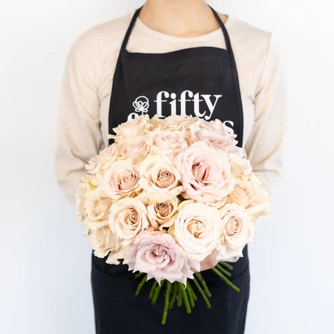 Quicksand Cream Roses Apron - Image