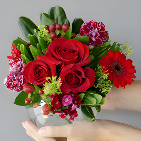 Delectable Red Flower Centerpieces