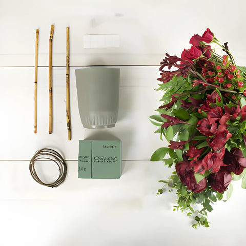 Daring Red DIY Flower Design Class Kit