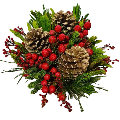 Red Pinecone Flower Arrangement