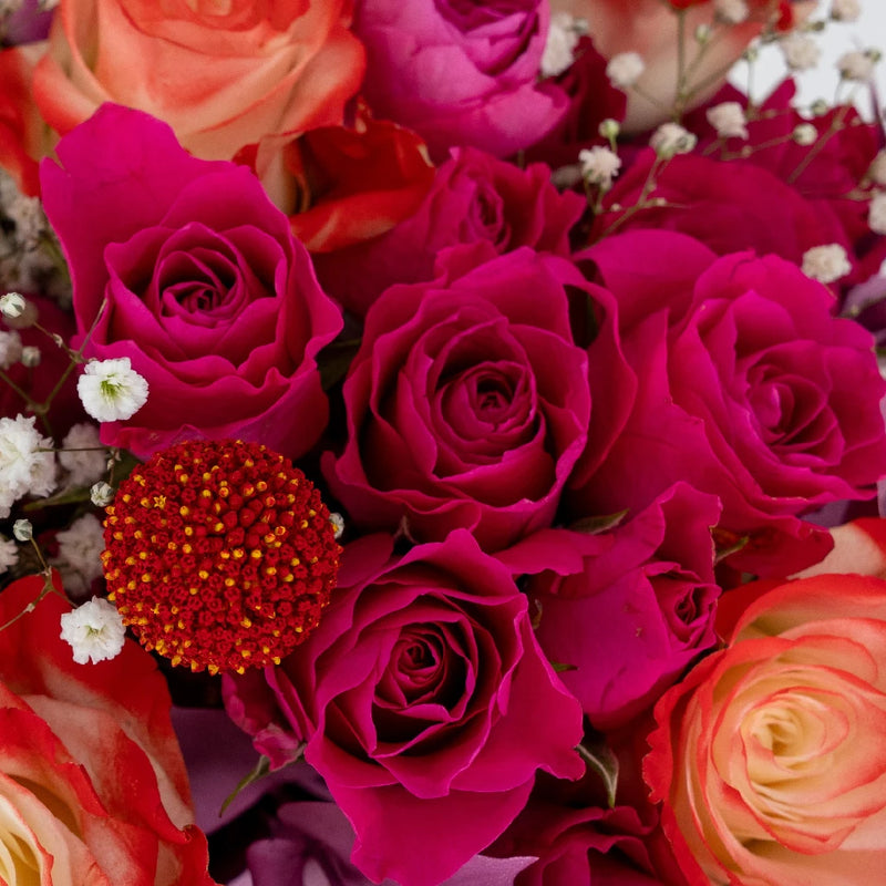 Red, White, Pink V-day Centerpieces Close Up - Image