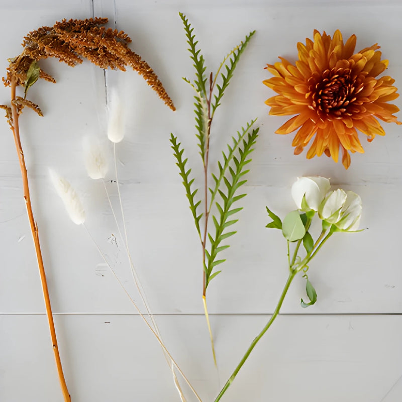Rustic Copper DIY Flower Kit Flatlay